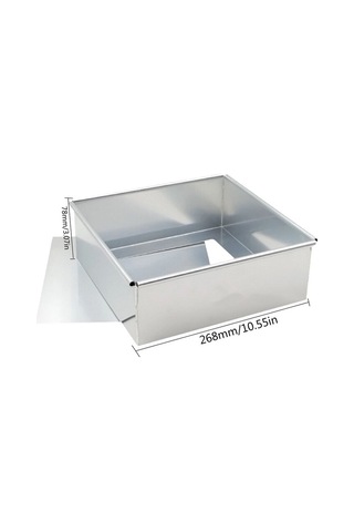 10 İnç Kare Canlı Kek Kalıbı Kasırga Kek Kalıbı Alüminyum Alaşımlı Kek Kalıbı