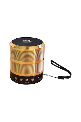 Xiyyadms Metal Bluetooth Hoparlör, Tf Kart/usb Desteği, 3w Güçlü Ses, Portatif Müzik Çalar Altın