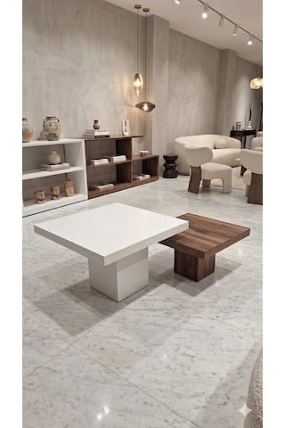 Most Marmoris %100 Mdf Orta Sehpa Set Evinize Teslim Aytaşı Ceviz