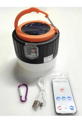 Cata Ct-4289 Urla Şarjlı Solar Kamp Feneri Beyaz Işık Mavi