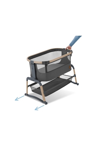 Maxi-Cosi Iora Air Sallanabilen Ahşap Görünümlü Anne Yanı Beşik Beyond Graphite Antrasit
