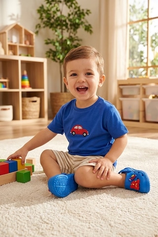 Elit Mys303 Patik Erkek Çocuk Emojili Sabo Terlik Saks