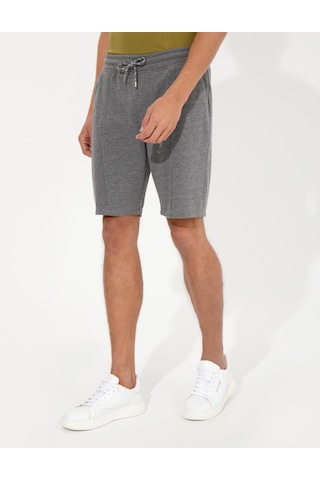 Pierre Cardin Erkek Gri Melanj Örme Şort 50251039-vr086 Gri Melanj