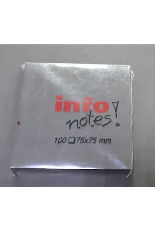 Yapışkanlı Not Kağıdı 75X75 Mm.Siyah Renk 100 Ypr.(2 adet)
