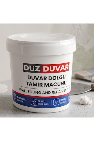 1 Kg Duvar Tamir Dolgusu Macunu Zemin Alçı Sıva Çatlak Onarıcı Giderici Derin Boşluk Doldurucu