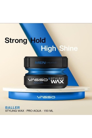 Vasso Baller Yağlanma Yapmayan Parlak Görünüm Veren Neme Karşı Dayanıklı Wax 150 ML