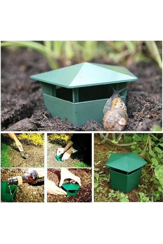Suofeng Zirai Ve Bahçe Çürüklüke Ve Salyangoz Tutucu, 8 Adet Yeşil Plastik, Çevre Dostu Zararlı Kontrol Aleti