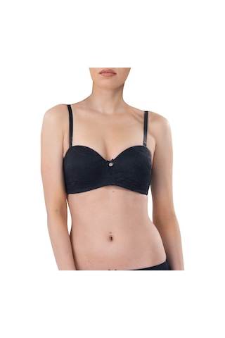 Blackspade Straplez Destekli Sütyen Dantelli - 3012 - Siyah