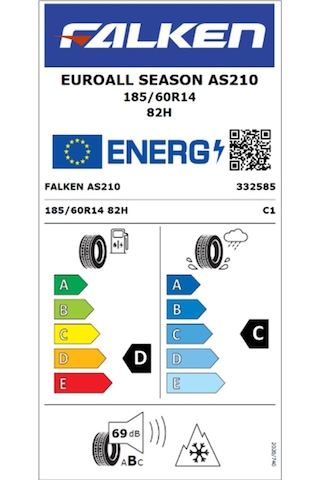 Falken 185/60 R14 82H Euroall Season As210 Dört Mevsim Lastiği 2024