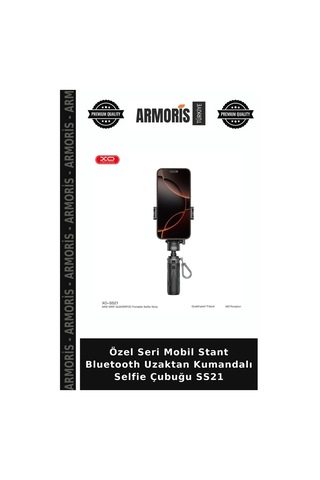 Özel Seri Mobil Stant Bluetooth Uzaktan Kumandalı Selfie Çubuğu Ss21
