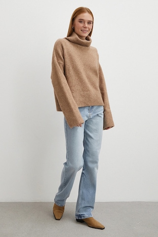 Yüksek Bel Straight Fit Jean Buz Mavisi Buz Mavisi