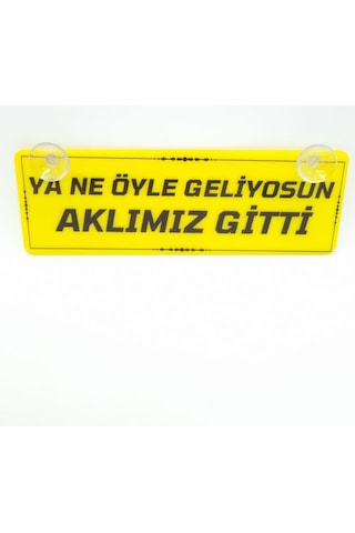 Ya Ne Öyle Geliyosun Aklımız Gitti Vantuzlu Dekor Pleksi Plaka