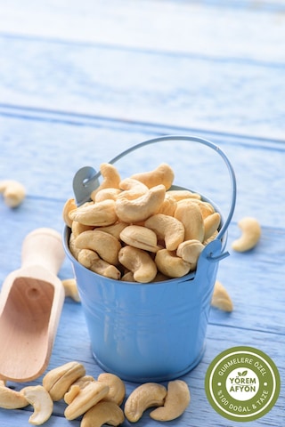 Yörem Afyon Duble Boy Tuzsuz Işlenmemiş Kavrulmamış Yeni Mahsül Glütensiz Çiğ Kaju 130gr. 130 G