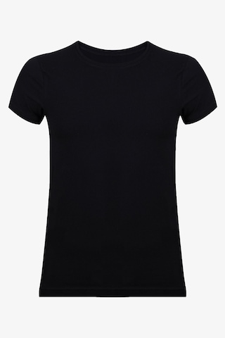 Erkek 2'li Basic Likralı T-shirt 9012 Siyah