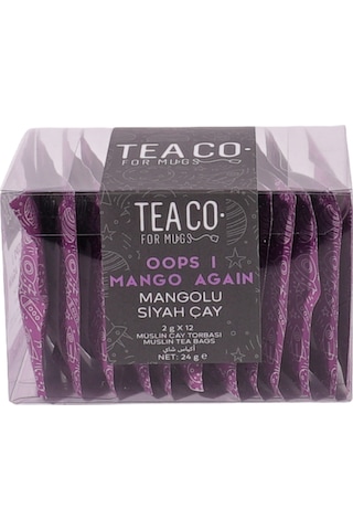 Tea Co. Oops I Mango Again Mangolu Siyah Çay Müslin Torba 12 x 2 G