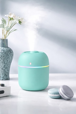 220 Ml Oda Mini Hava Nemlendirici - Mini Buhar Makinesi + Aroma Difüzörü Ve Gece Lambası- Sessiz