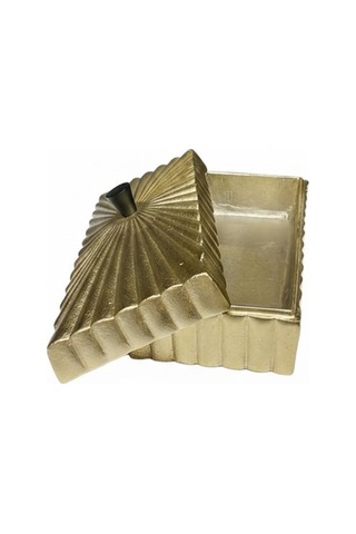Lınes Gold Dıkdortgen Kutu 30x13x12 Cm