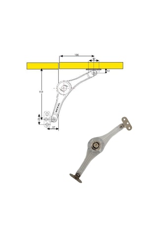 Şeffaf Lale Makas Mobilya Kalkar - Düşer Kapak Bar Makası