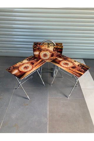 Camlı Çanta Sehpa, Sehpa, Zigon, 4lü Zigon, Çanta Sehpa-saat