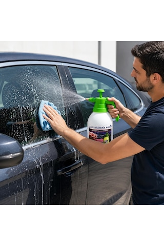 Lexroo Raın 2 Litre Basınçlı El Pompalı Püskürtücü, Ayarlanabilir Uçlu Otomatik Sulama Spreyi, Çiçek