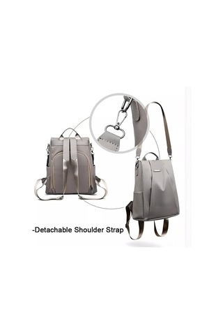 Yuntech01 Kadın Çift Askılı Sırt Çantası - Basit Klasik Nilon Oxford Kumaşı - Pratik Dışarı Çıkışlar İçin Kahverengi Çok Renkli