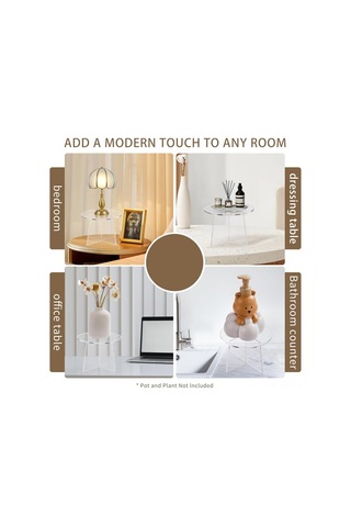 Suofeng Modern Akrilik Bitki Suniği - Ev Ofis Dekorasyonu İçin Çiftlü Transparan Masaüstü Serinleyici, Taşınabilir Mutfak Ofis Görünüm Aracı