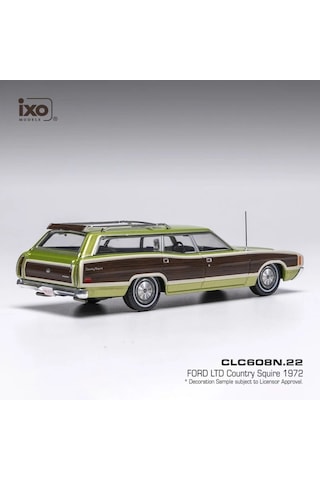 1:43 Ölçek Ixo 1972 Ford Ltd Country Squire Diecast Metal Minyatür Model Araba 10cm