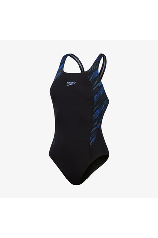 Speedo Hyperboom Splice Muscleback Kadın Siyah Mayo - 8-1347016764