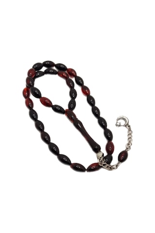 Han Ticarethane Siyah Kırmızı Toz Kehribar Tesbih