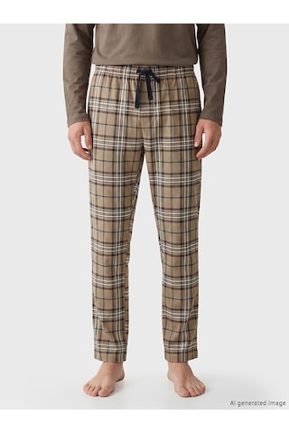 Lc Waikiki Lc Waıkıkı Bej Standart Kalıp Ekose Erkek Pijama Altı