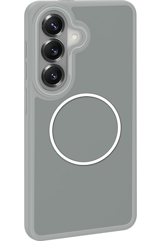 Rba Aksesuar Samsung Uyumlu Galaxy S26 Kılıf M-safe Şarj Özellikli Metal Kamera Çerçeveli Zore Sanremo Silikon Kapak - Siyah