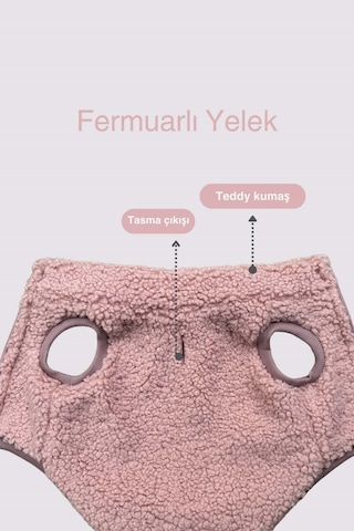 Köpek Kıyafeti - Fermuarlı Teddy Köpek Ceketi