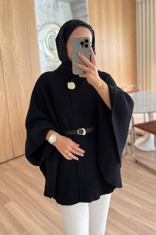 Kemerli Sakallı Panço - Siyah Siyah