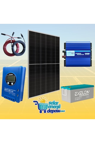 Solar Enerji Deposu 1500w Orta Seviye Güneş Enerjisi Paketi Ev Tipi Solar Sistem