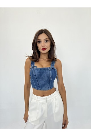 6987 Kot Bluz-mavi Mavı