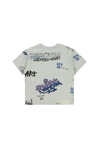 Civil Boys Street Style Emprime 10-13 Yaş Tişört Açık Gri