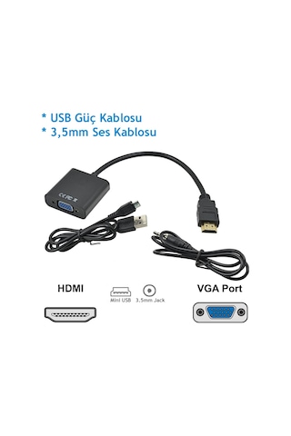 Ps3 - Xbox Uyumlu Hdmı Vga Dönüştürücü %100 Çalışır