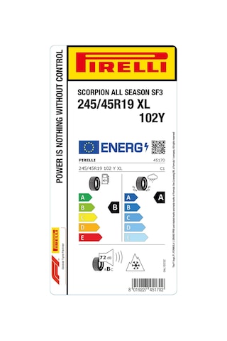 Pirelli 245/45 R19 102Y Xl Scorpion All Season Sf3 Dört Mevsim Lastiği 2025