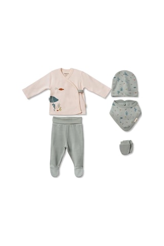 Babycosy Organic Wear Bebek 5'li Set %100 Organic Pamuk Yenidoğan Serisi - Csy8216 Mint