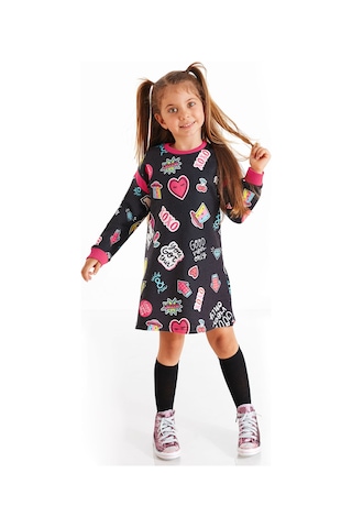 Denokids Mshb&g Good Vibes Kız Çocuk Elbise Renkli Çok Renkli