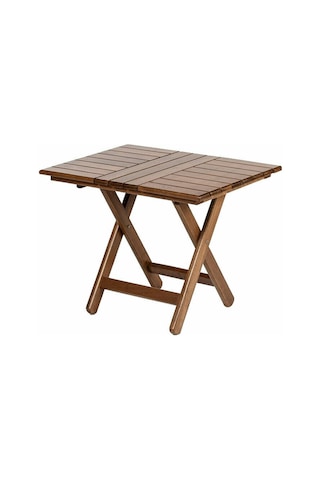 Bahçeme Kaş 50X80 Katlanır Ahşap Bahçe Balkon Sehpası