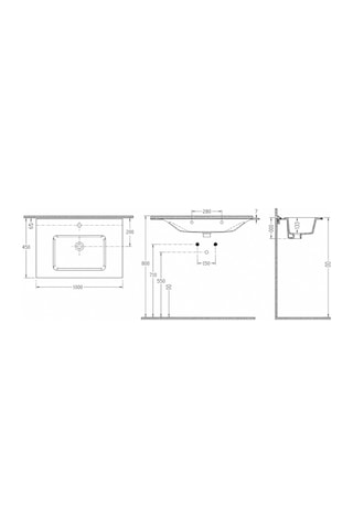 Dura Sees Tezgah Üstü Slim Lavabo 100x46,5 Cm Dolap Uyumlu Batarya Delikli Beyaz 5830