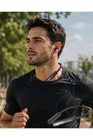 Ses Değiştirme Özellikli Boyun Askılı Bluetooth Spor Kulaklığı Standart