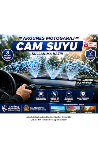 5 Lt Kullanıma Hazır Cam Suyu 3 Mevsim Böcek Ve Kuş Boku Lekesi Temizleyici