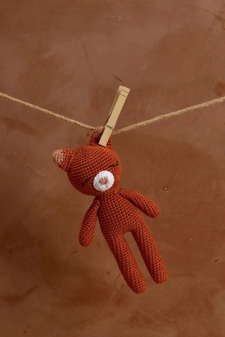 E&f Store Amigurumi Oyuncak - Kiremit Tilki Turuncu