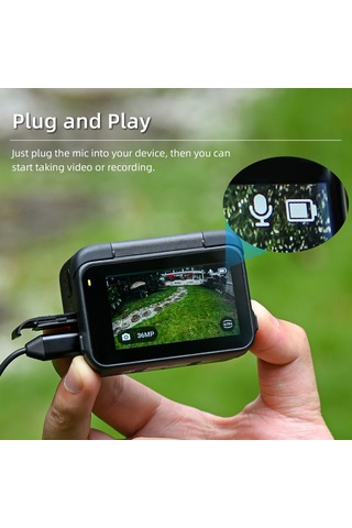 Insta360 Ace / Ace Pro Sunnylife Yaka Klipsi Type-c Kayıt Mikrofonu İçin Siyah Diğer