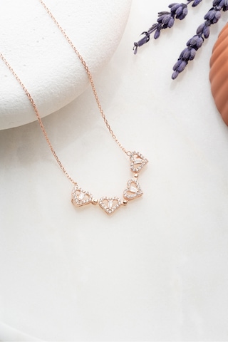 Nereze 925 Ayar Gümüş Işıklı Kutulu Mıknatıslı Açılır Kapanır Rose Yonca Kolye