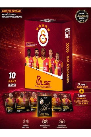 Mythos Pulse Galatasaray Futbolcu Kartları 10'lu Özel Kutu 2025/2026 Resmi Lisanslı
