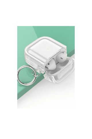 Movenchy Apple Uyumlu Airpods 4 4.nesil Shiny Şeffaf Kılıf Glblseme - 15 - Siyah