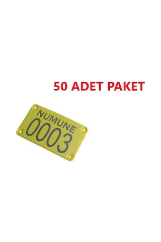 Arı Kovanı Ve Ağaç Numara Plastik Etiket 10x5 Cm - 50 Adet